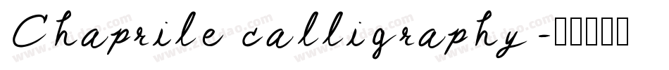 Chaprile calligraphy字体转换